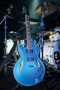 Gibson on stage